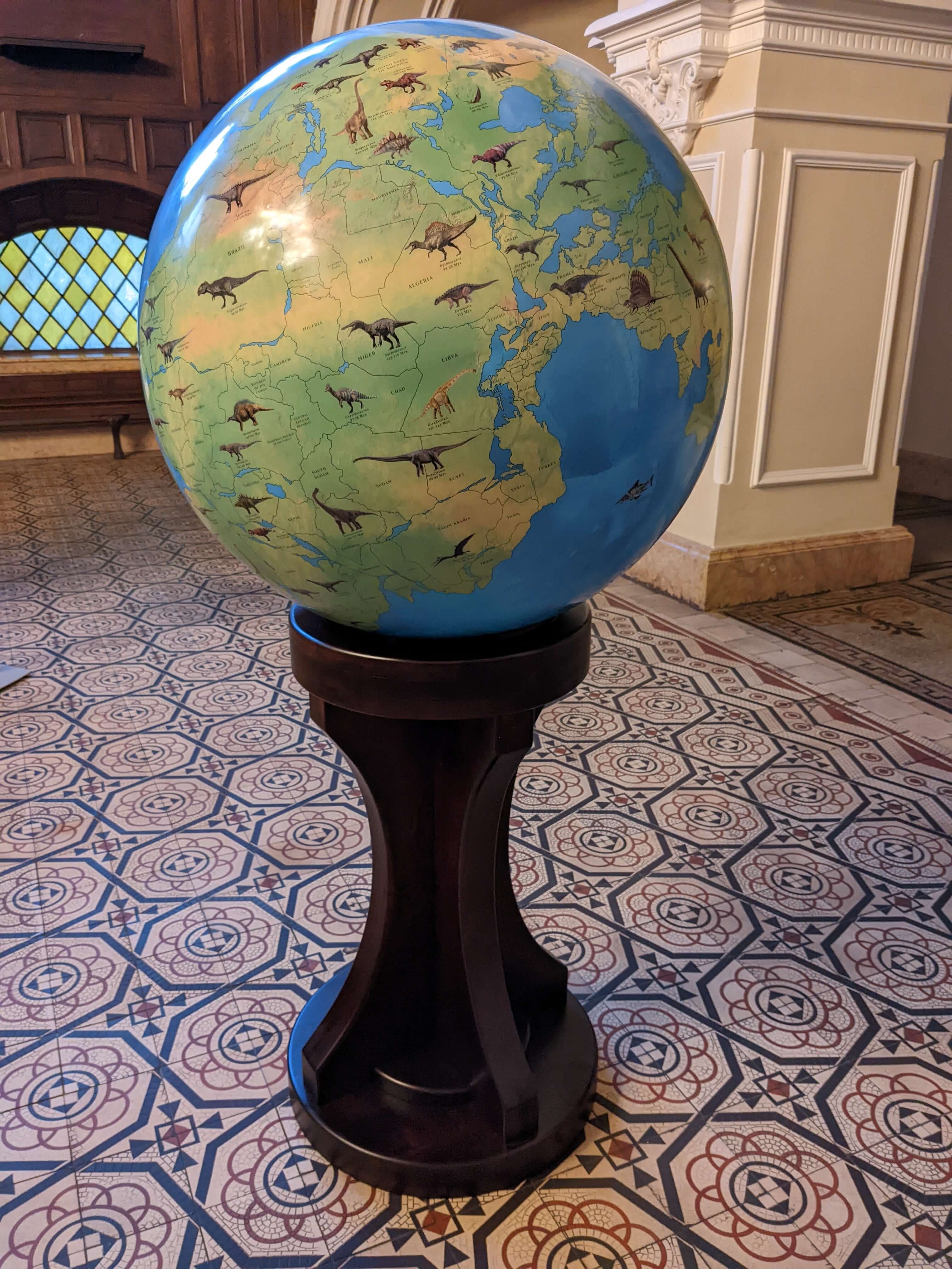 The Dinosaur Globe - Earth 200 million years ago - PlanetBuilders.art
