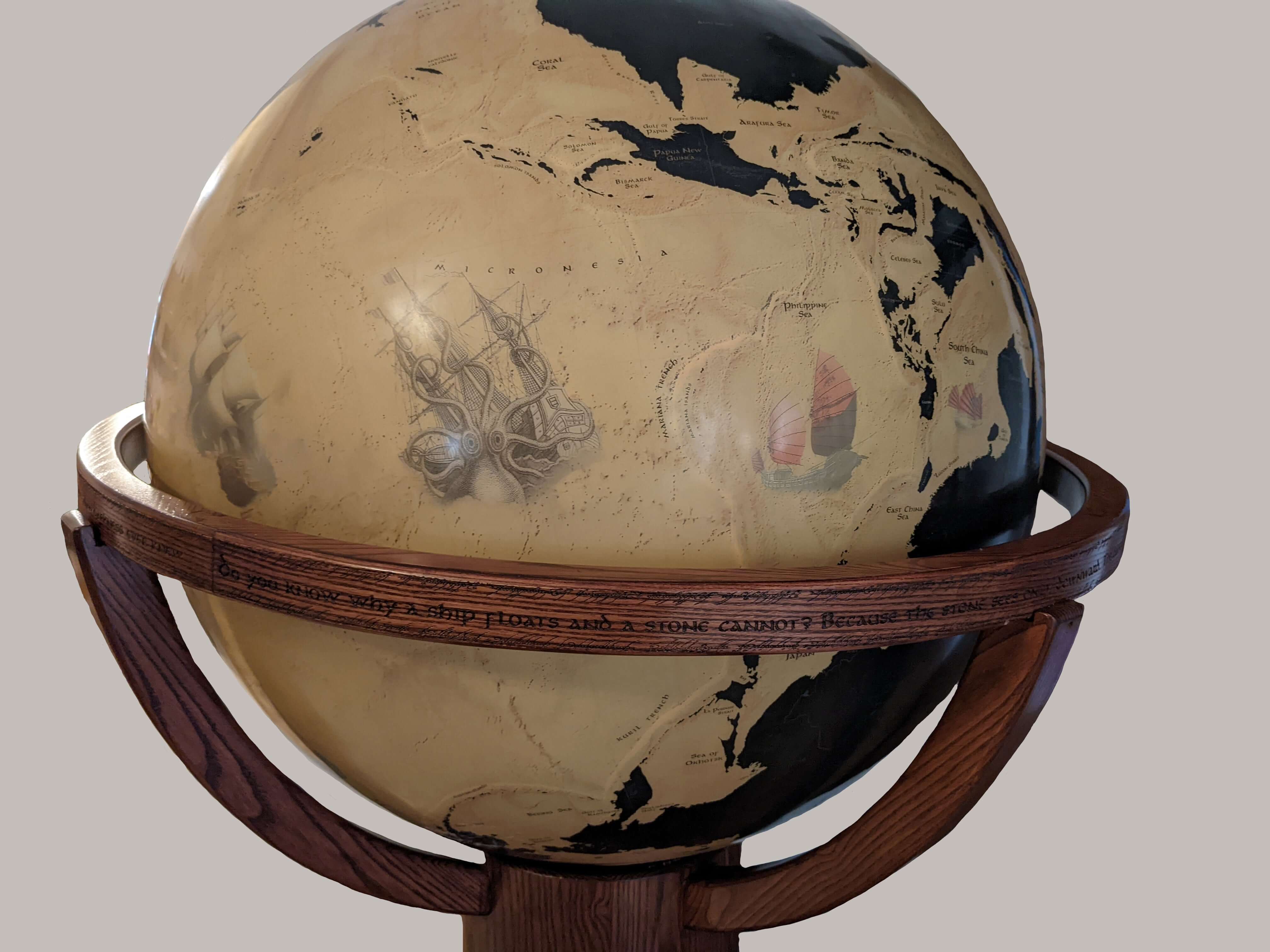 The Explorer's Globe - Large world globes custom globe bespoke personalized art globes