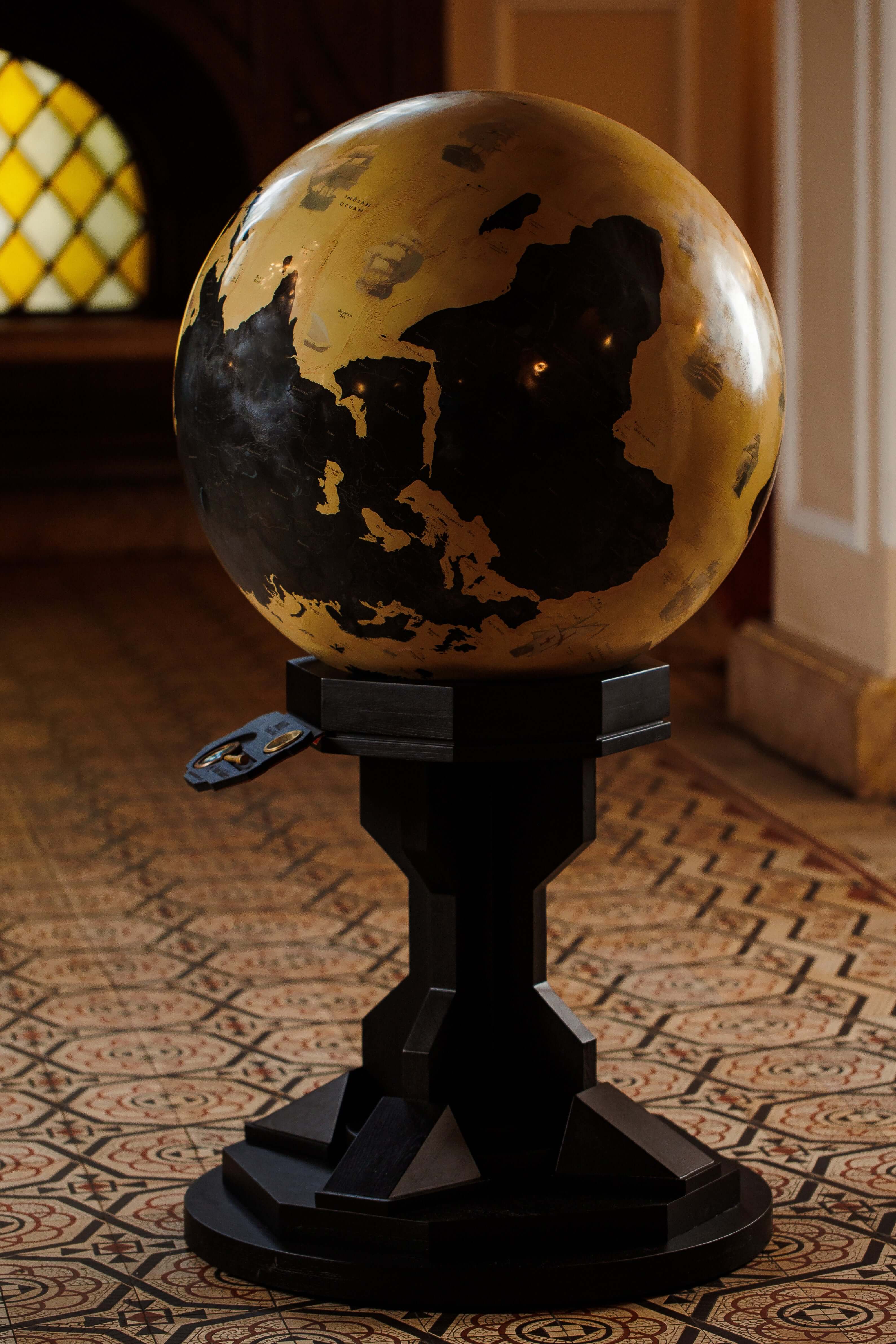 The Explorer's Globe - Large world globes custom globe bespoke personalized art globes