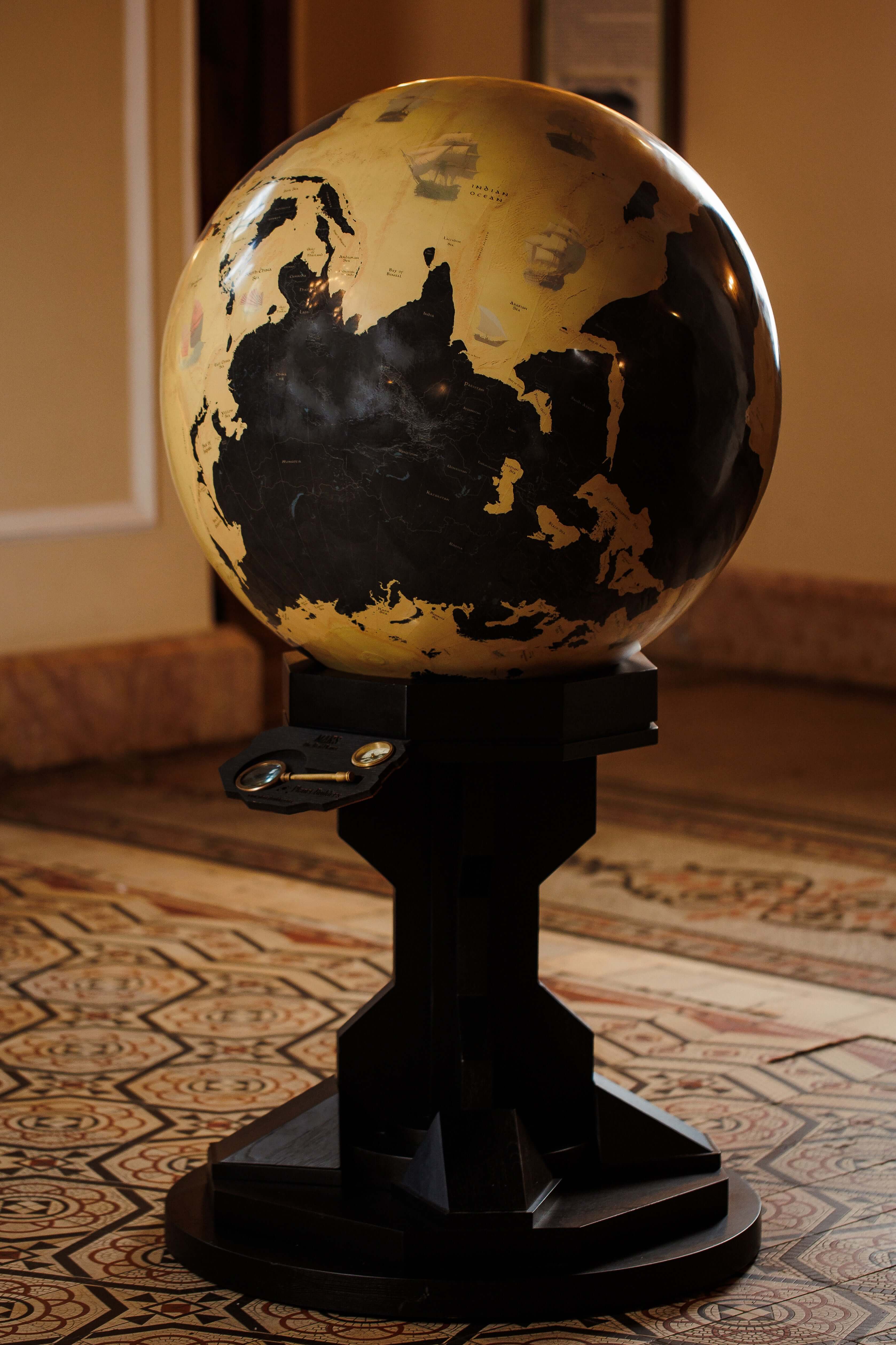 The Explorer's Globe - Large world globes custom globe bespoke personalized art globes