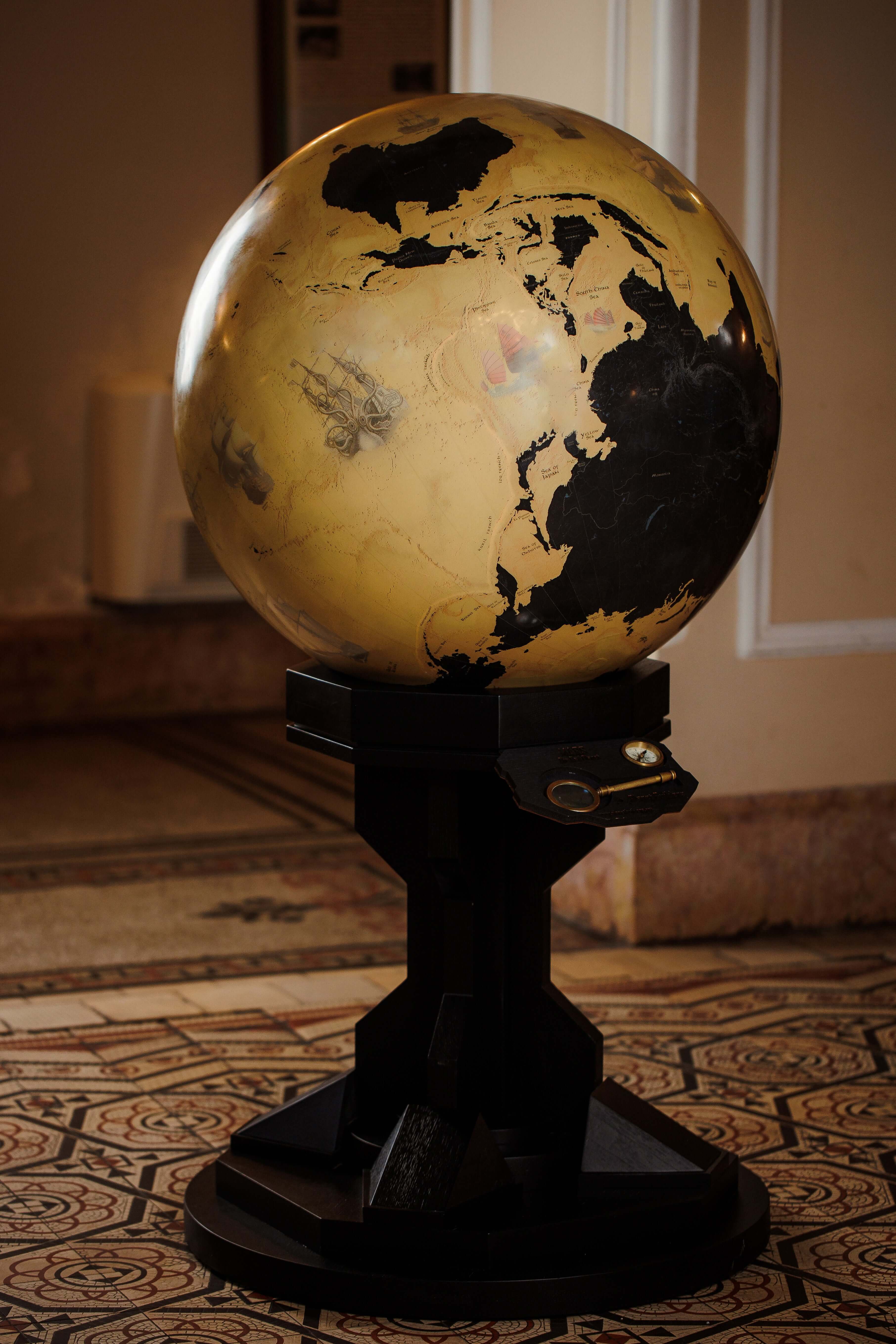 The Explorer's Globe - Large world globes custom globe bespoke personalized art globes