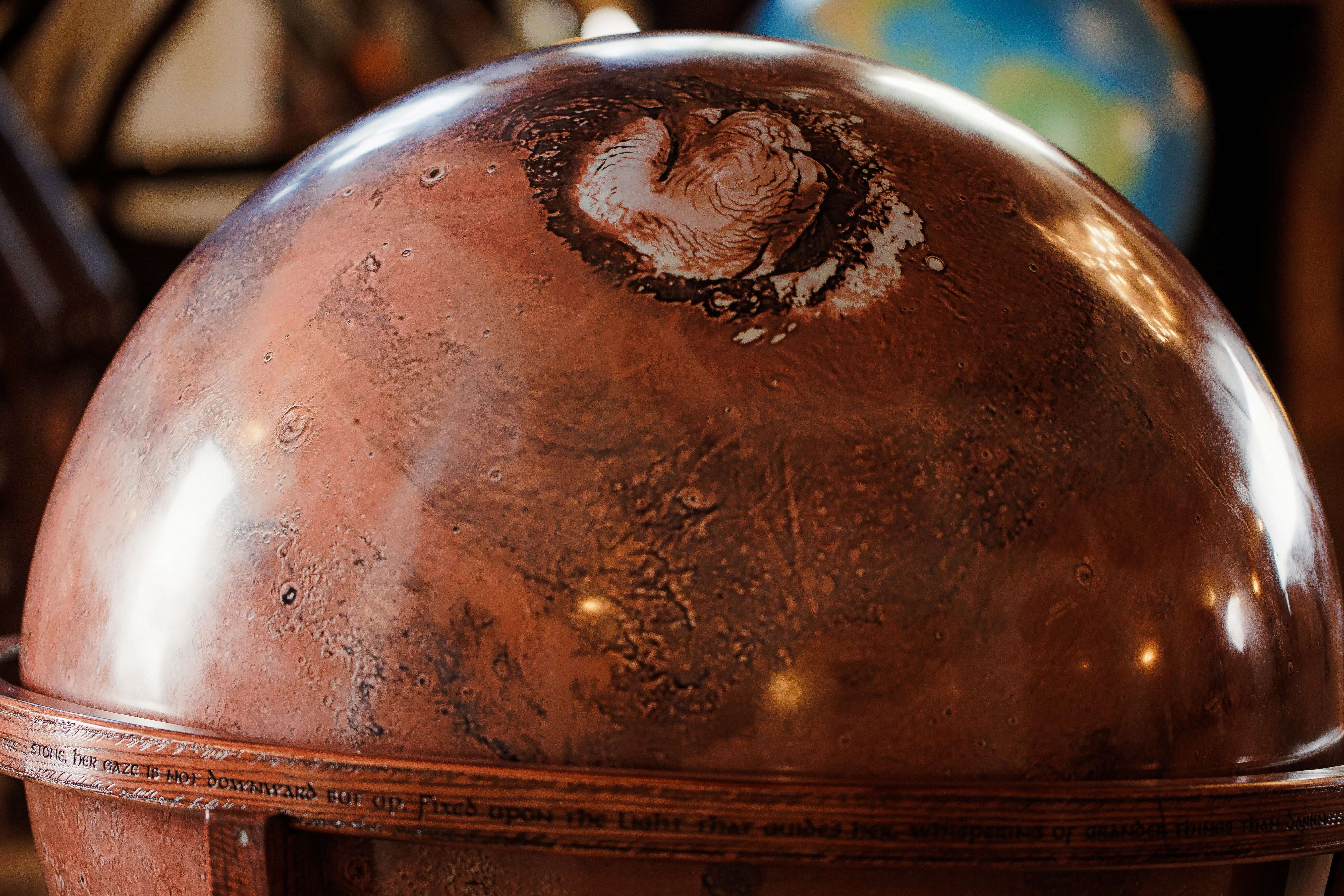 The Red Planet - Mars Globe - Large world globes custom globe bespoke personalized art globes