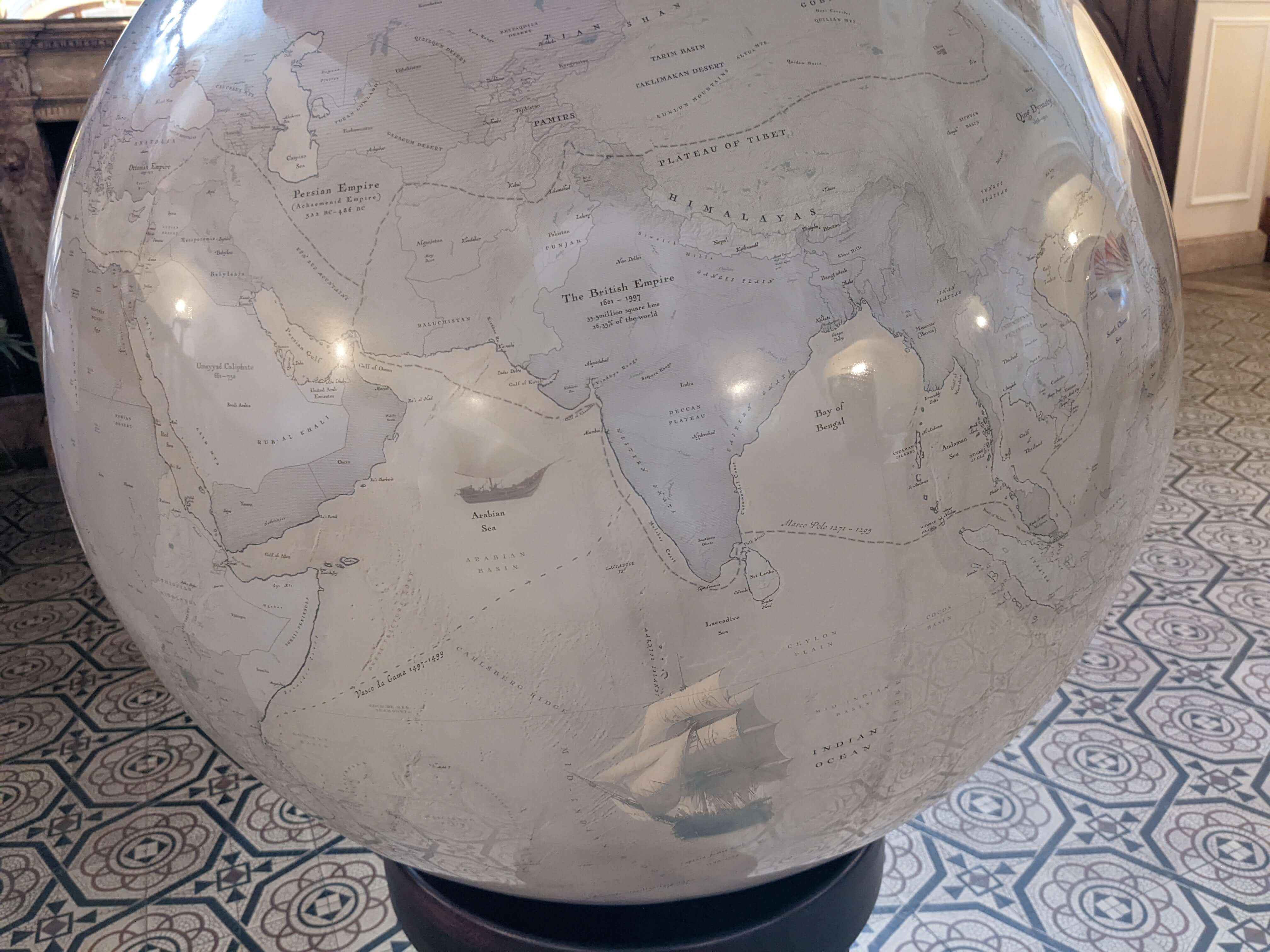 The Time-Traveler's Globe - Large world globes custom globe bespoke personalized art globes