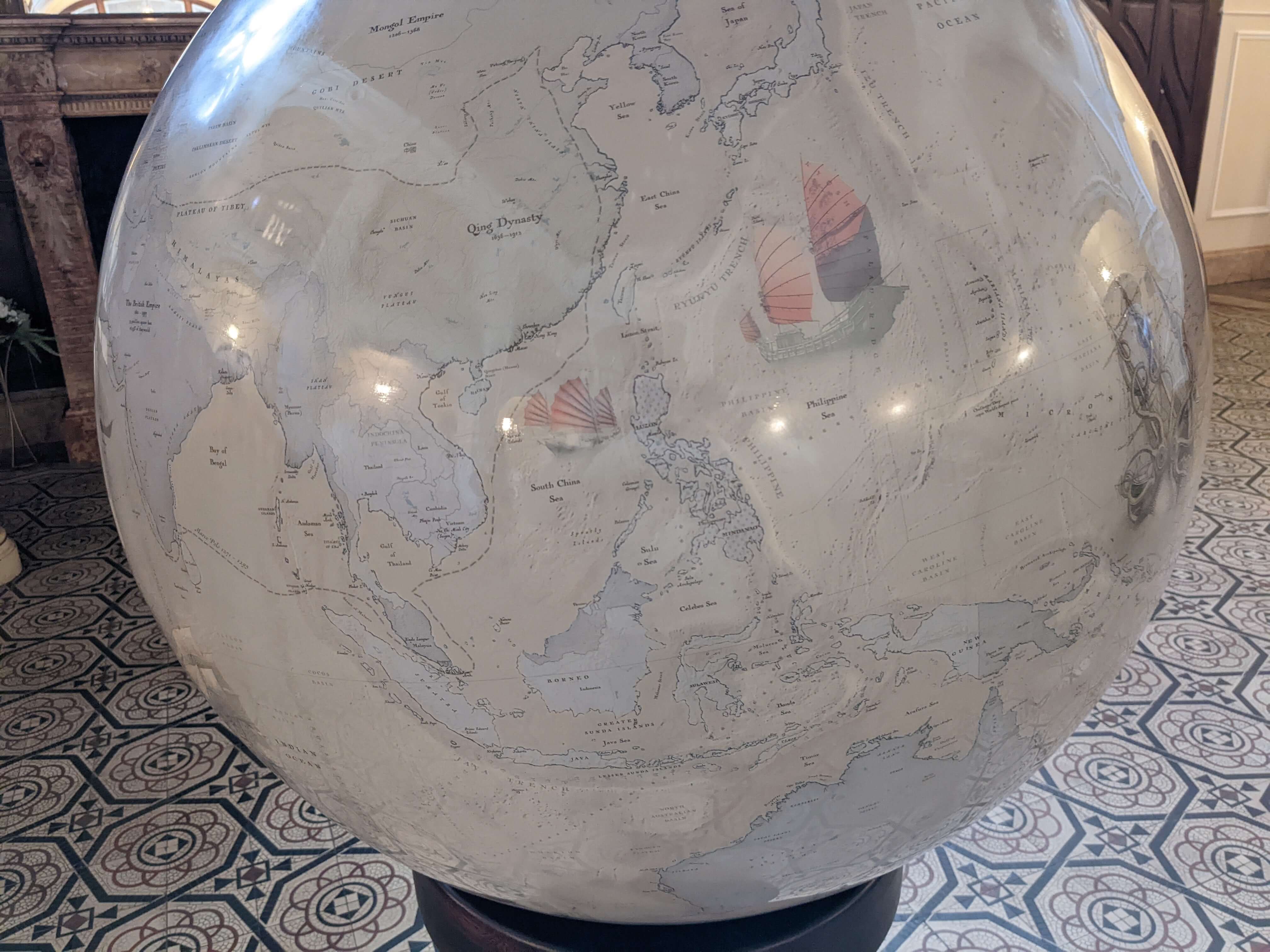 The Time-Traveler's Globe - Large world globes custom globe bespoke personalized art globes