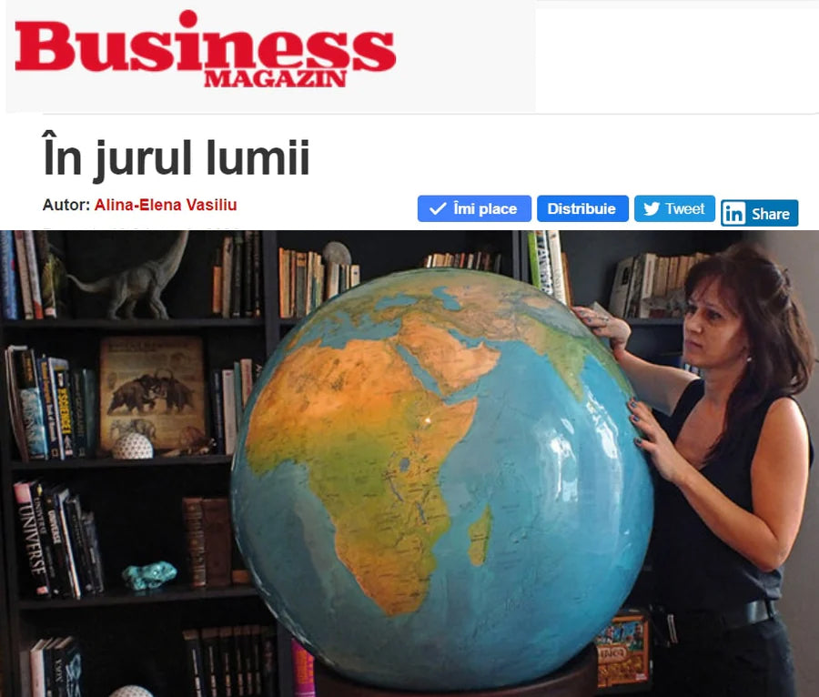 Business Magazine Large World Globes | Personalized Globes