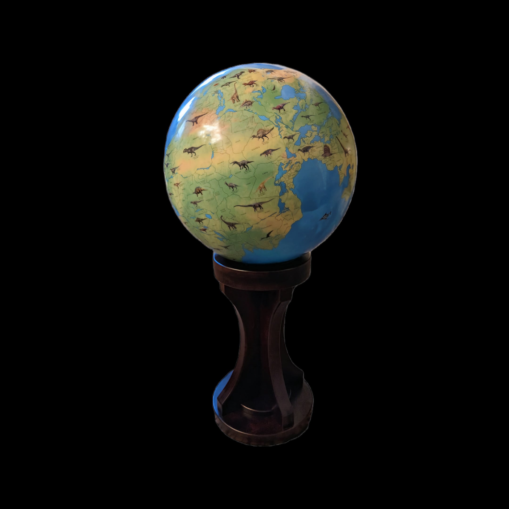 The Dinosaur Globe - Earth 200 million years ago - PlanetBuilders.art