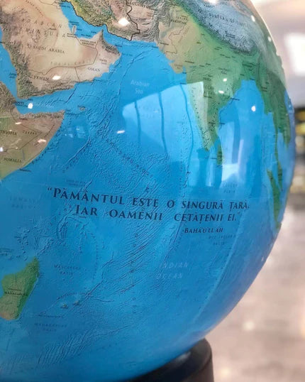 Planet America world globe featuring the newly renamed Gulf of America, formerly the Gulf of Mexico, with detailed political boundaries and modern cartography.